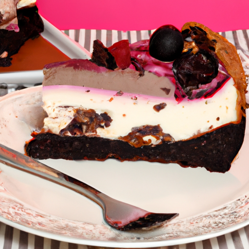 Oreo Rocky Road Cheesecake with Berries & Cream Topping