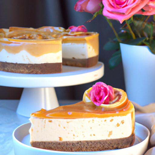 Salted Caramel Rose Cheesecake