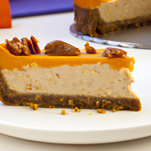 Sweet Potato Nutmeg Cheesecake with Toffee Crunch Topping