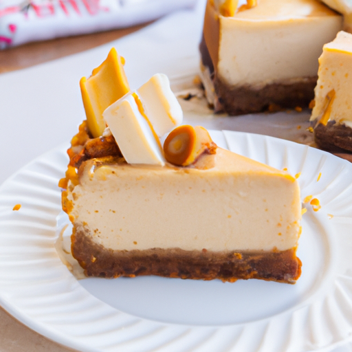 Banana Pudding Peanut Butter Cup Cheesecake with Bourbon & Butterscotch Topping