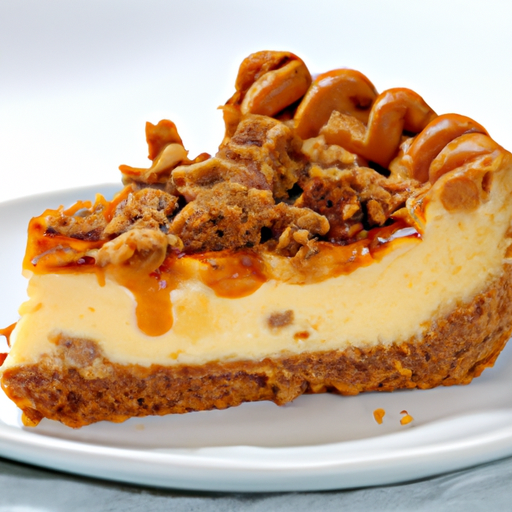 Cinnamon Roll Cheesecake with Toffee Crunch Topping