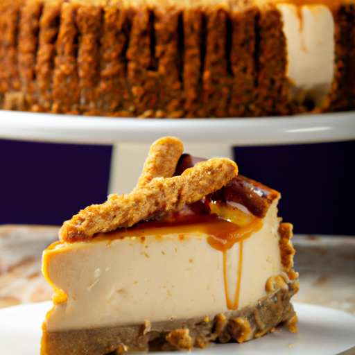 Churro Cheesecake with Lavender Filling and Toffee Crunch Topping