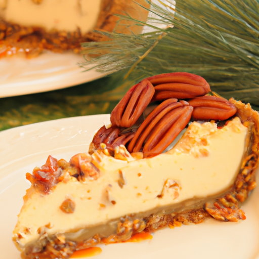 Cheesecake with Rosemary & Fig Filling and Candied Pecans Topping