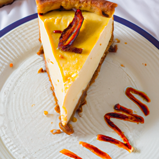 Banana Olive Oil Lemon Cheesecake with Sundried Tomato Pesto Topping