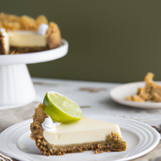 Oatmeal Raisin Bourbon Cheesecake with Lime Ginger Topping