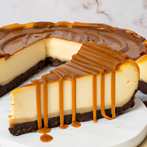 Salted Caramel Churro Cheesecake with Chocolate Ganache Topping