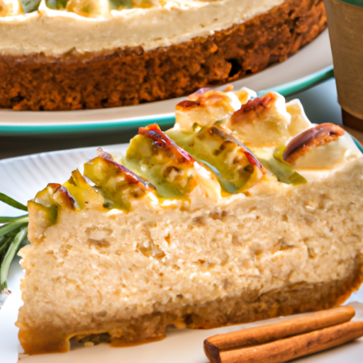 Rosemary & Olive Oil Cheesecake with Cinnamon & Apple Filling and Vanilla Bean Frappuccino Topping