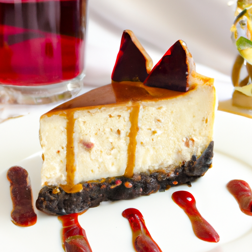 Date & Walnut, Champagne & Raspberry Cheesecake with Balsamic Glaze