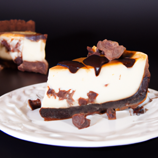 Rocky Road Cheesecake with Shortbread Base and Kahlua & Espresso Topping