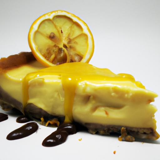 Olive Oil & Lemon Cheesecake with Chocolate Ganache Topping