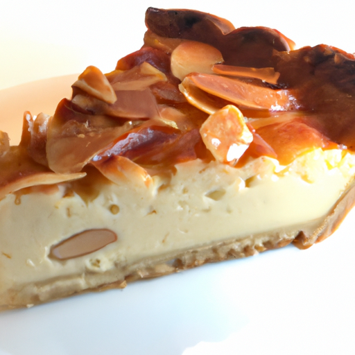 Apple Pie Cheesecake with Greek Yogurt & Honey Filling and Toasted Almonds Topping