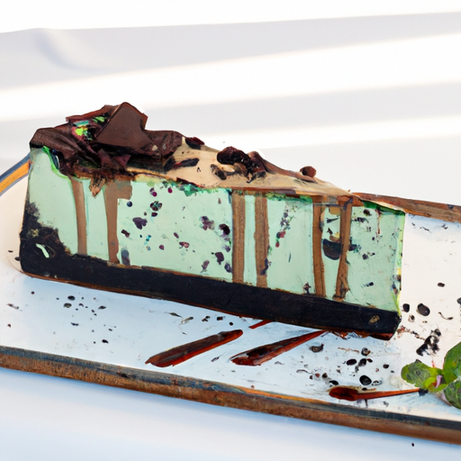  Mint Chocolate Chip Cheesecake with Balsamic Glaze 