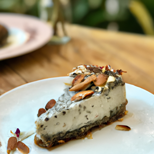 Coconut Chia Cheesecake with Toasted Almonds