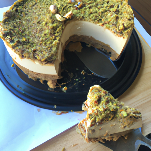 Cookies 'n' Cream Cheesecake with Pistachio Crumble Base and Peanut Butter Cup Topping