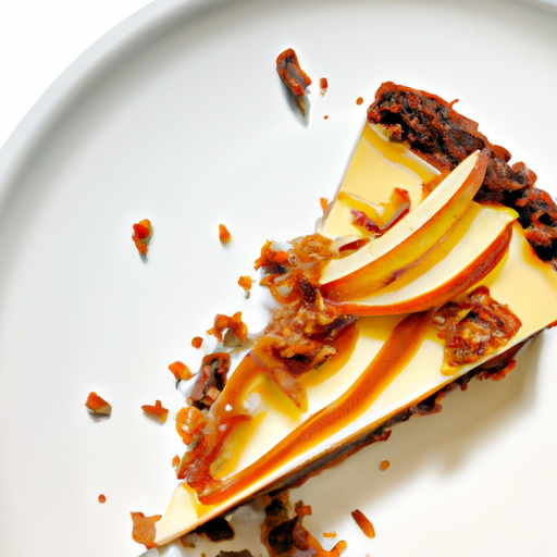 Whiskey & Chocolate Cheesecake with Apple Pie Base and Toffee Crunch Topping