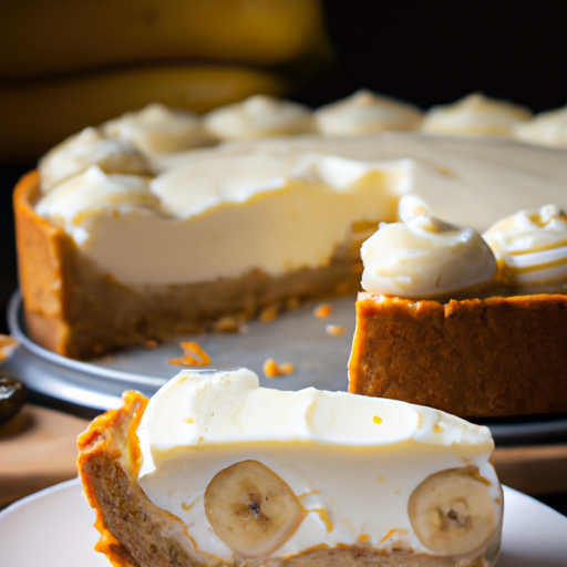 Banana Pudding Cheesecake with New York Style Filling and Whipped Cream Topping