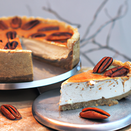 Maple Pecan Cheesecake with Candied Pecans Topping