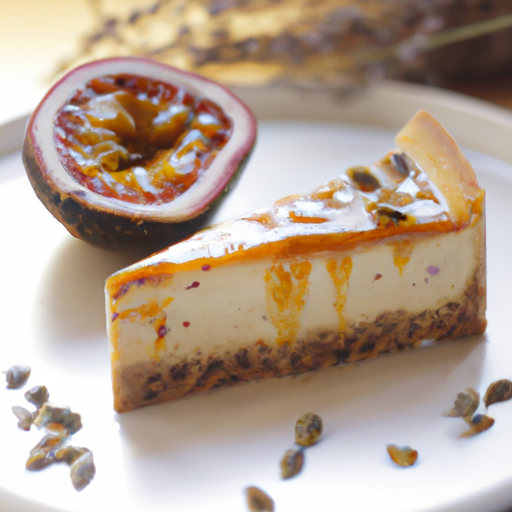 Cheesecake Bliss: Almond Flour, Passion Fruit, and Lavender