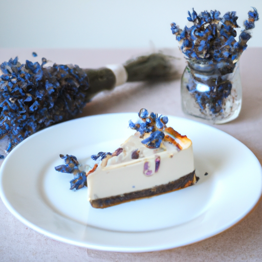 Creamy Blueberry Lavender Cheesecake